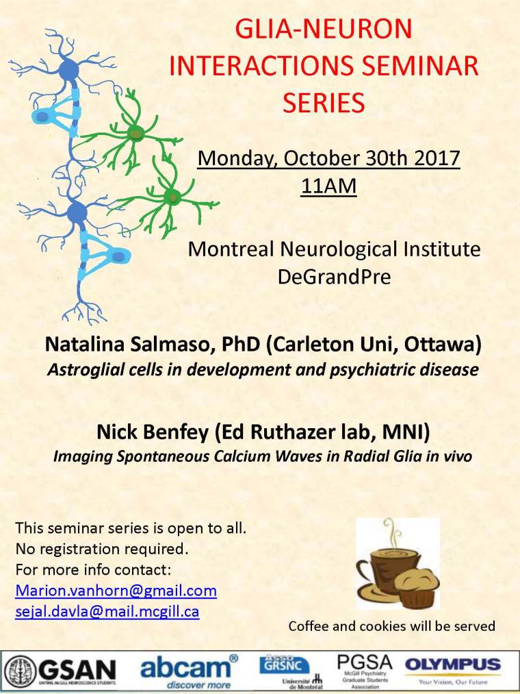 Glia-neuron seminar October 30 2017